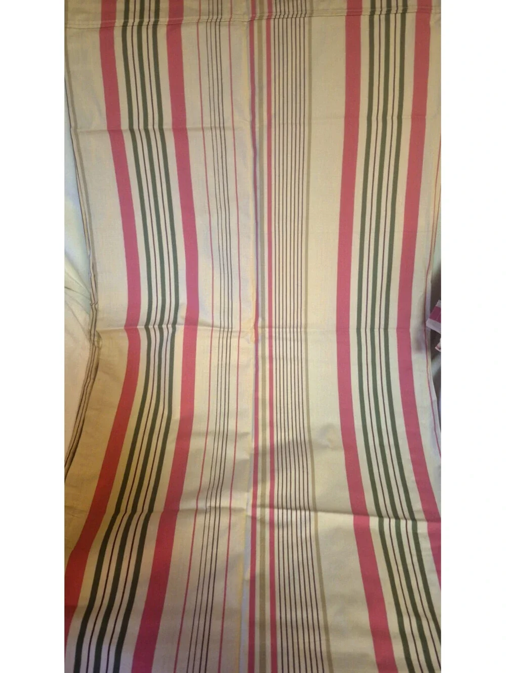 New! Vintage Home Trends King Sheet Set ~ Pink & Cream Stripes ~ cotton / poly